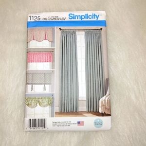 Simplicity 1125 Window Treatments in 5 styles